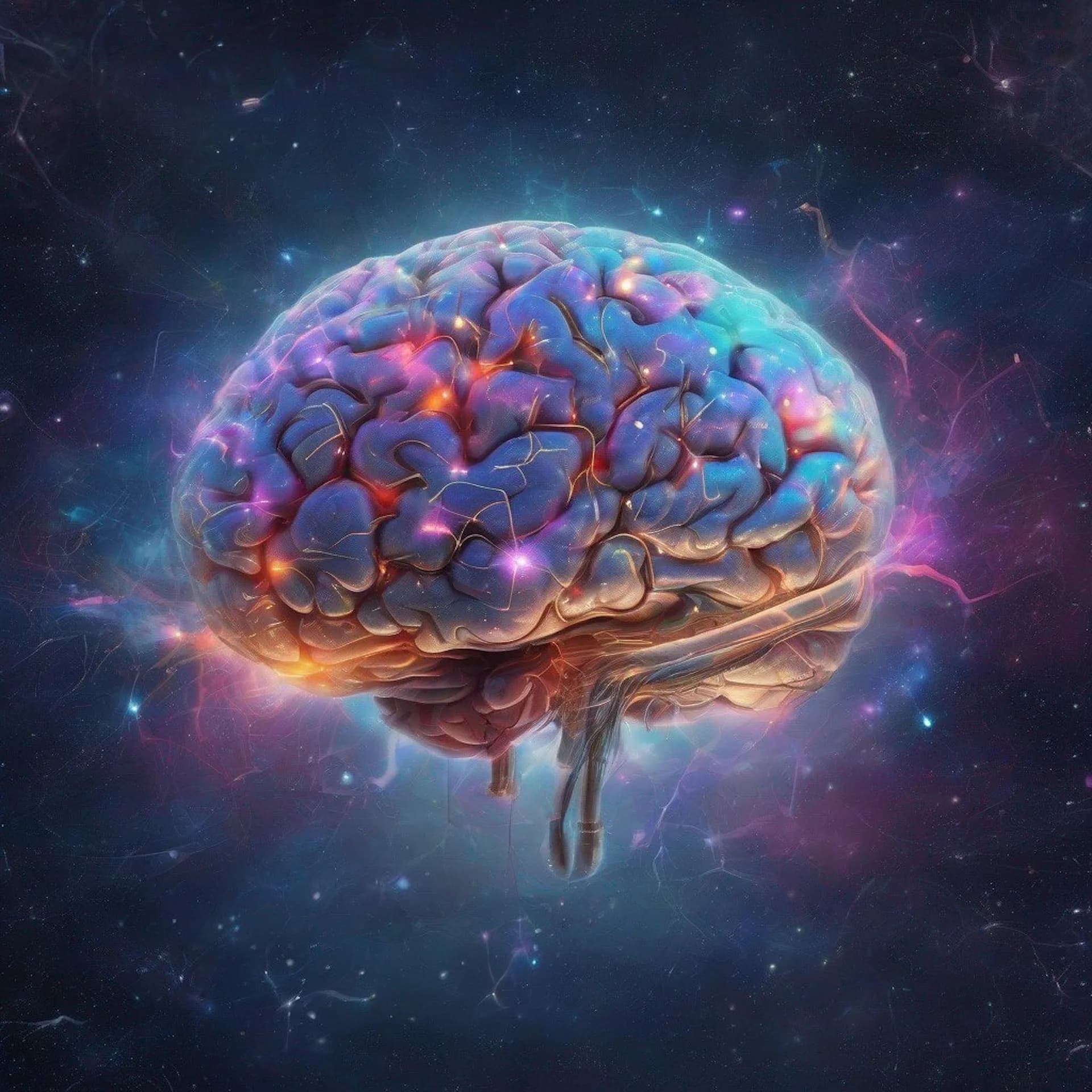 Un cerebro con varios colores