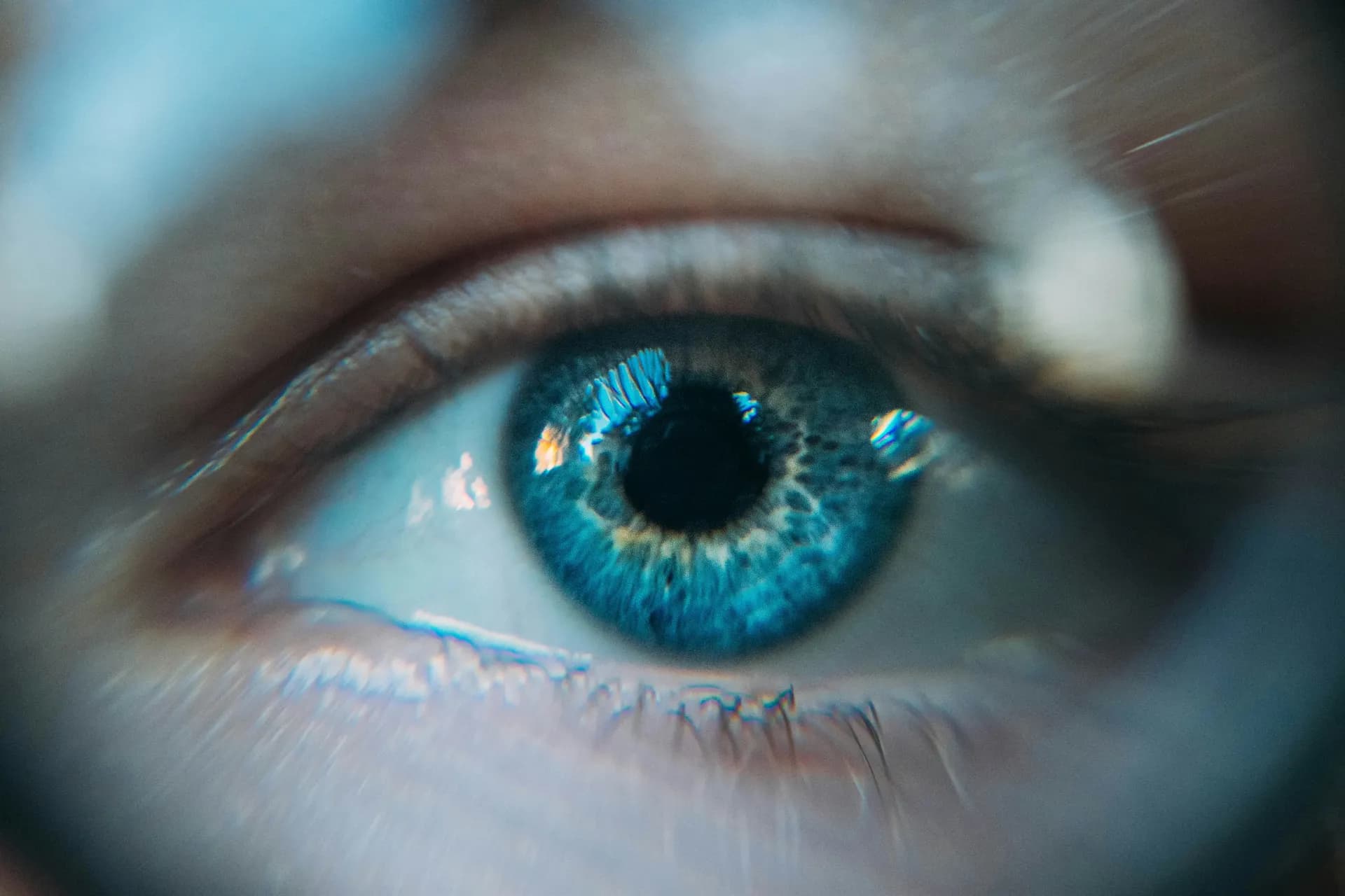 Un ojo visto desde muy cerca