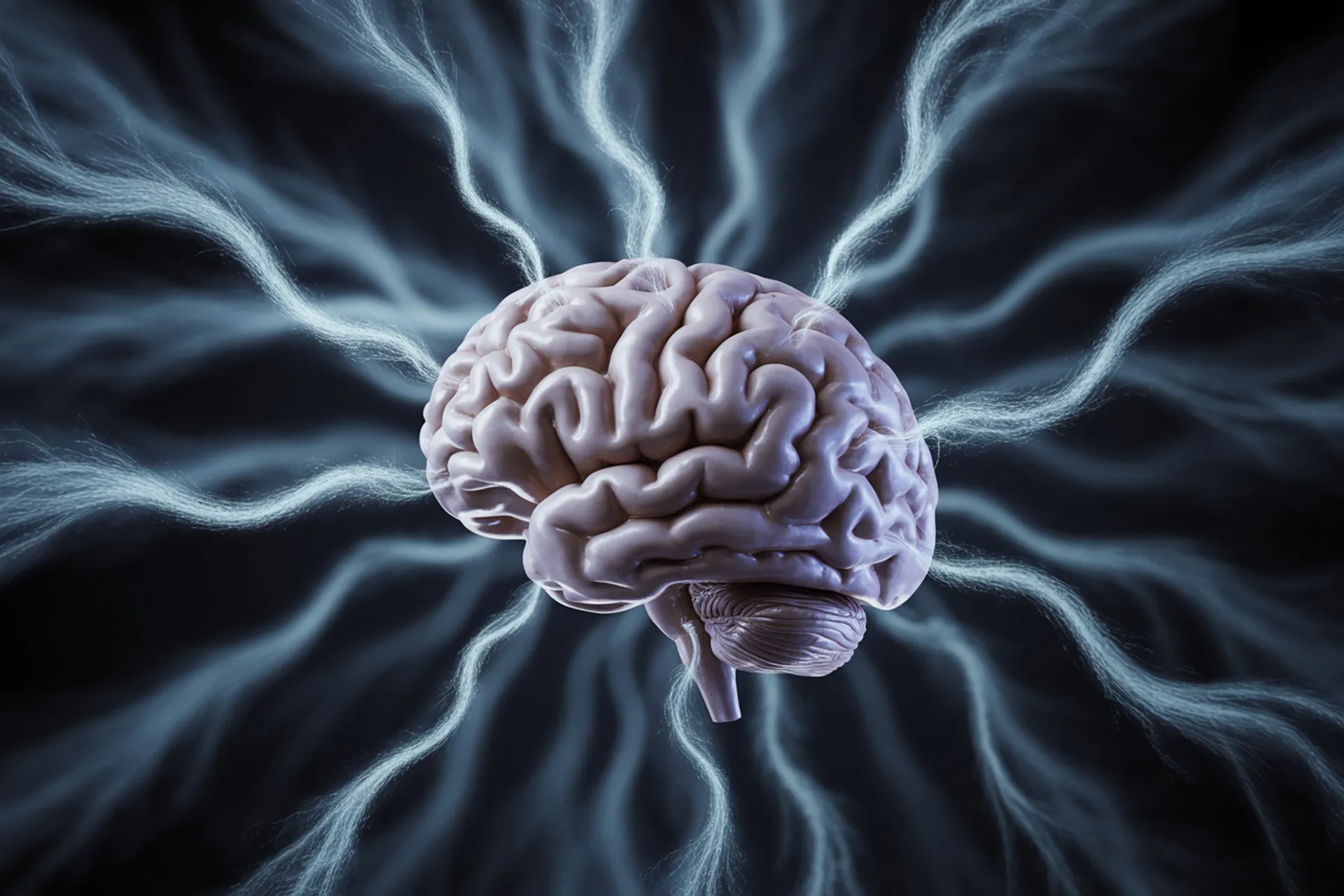 Imagen conceptual de una mente meditando con pensamientos surgiendo