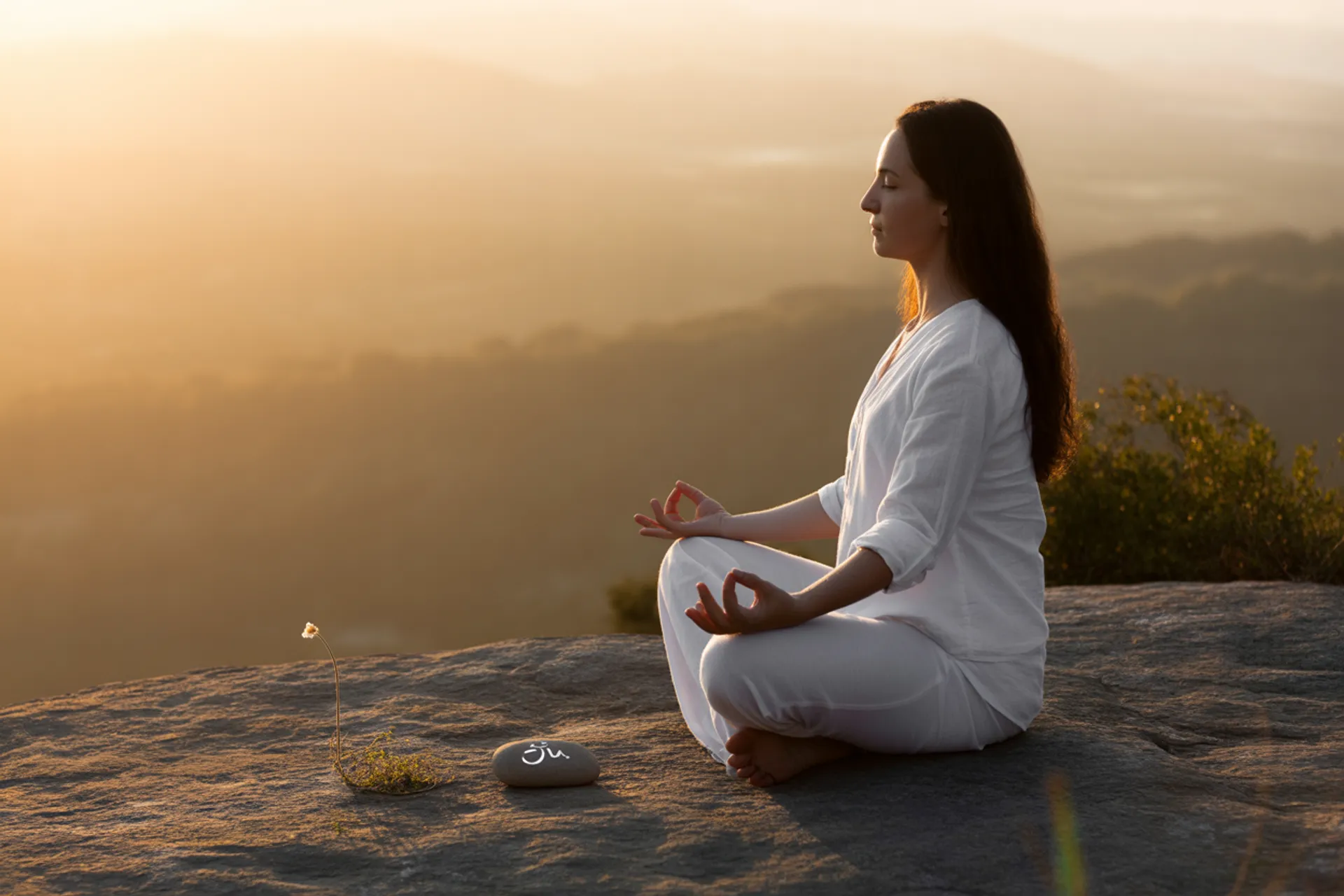 Imagen ilustrativa de un meditador en postura de loto, representando los jhanas