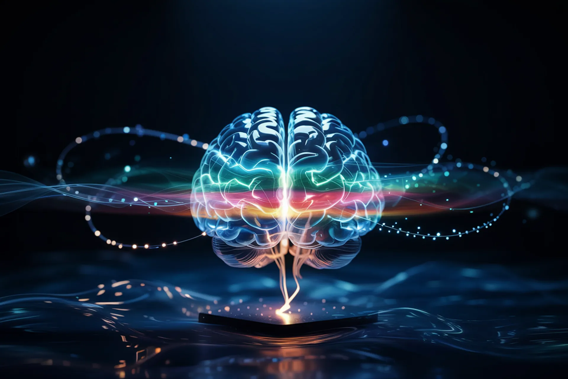 Un cerebro teniendo un despertar de consciencia