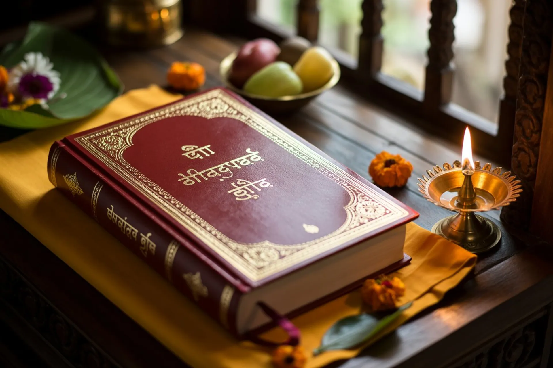 El bhagavad gita, un libro sagrado de la religión hinduista